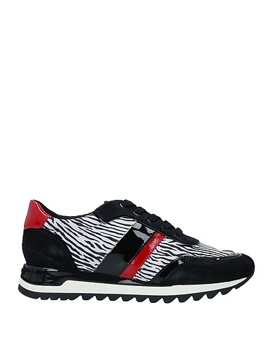GEOX Sneakers Black Goat skin, Other Fibres