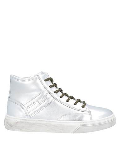 HOGAN Sneakers JUNIOR Silver Soft Leather