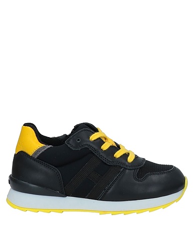 HOGAN Sneakers JUNIOR Black Leather, Textile fibres
