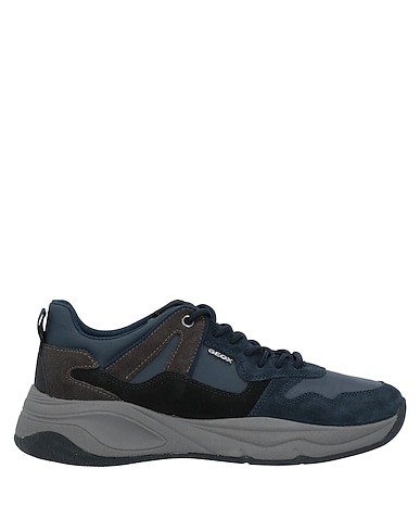GEOX Sneakers Midnight blue Soft Leather, Textile fibres