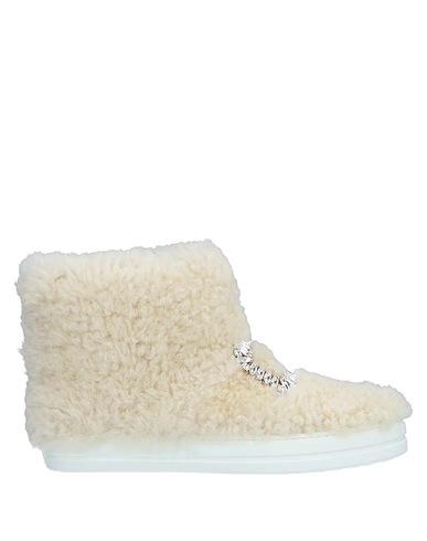 ROGER VIVIER ショートブーツ ベージュ リアルファー