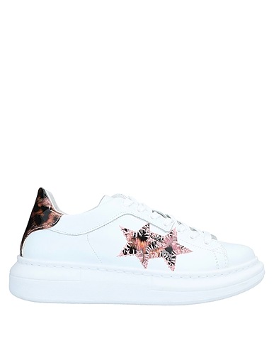 2STAR by ELETTRA LAMBORGHINI Sneakers Bianco Pelle, Fibre tessili