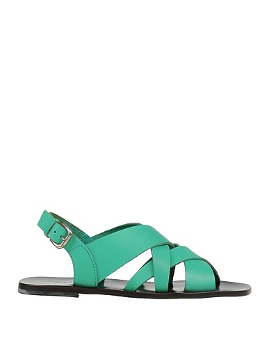 POLLINI Sandals Green Soft Leather