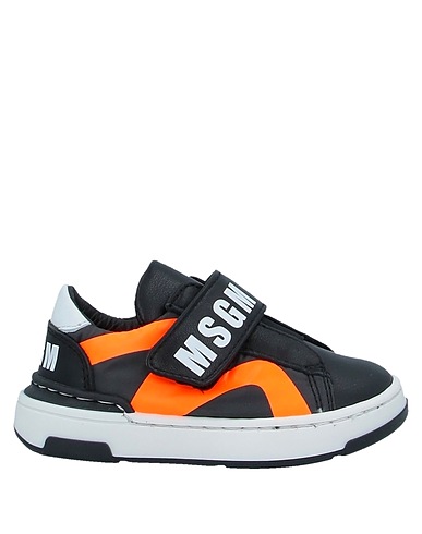 MSGM Sneakers Black Soft Leather, Textile fibers