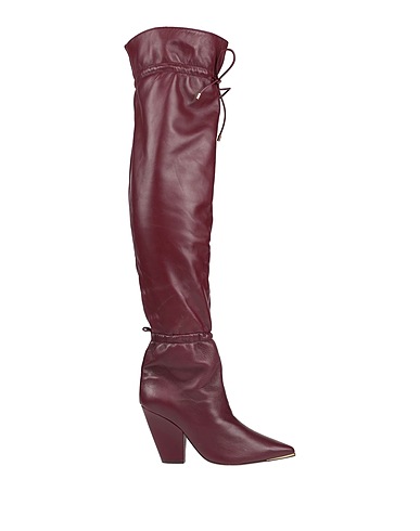 TORY BURCH Boots Burgundy Soft Leather
