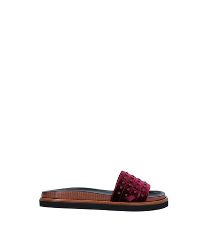 TOD'S Sandalen Pflaume Gewebefasern