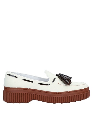 TOD'S Loafers White Calfskin