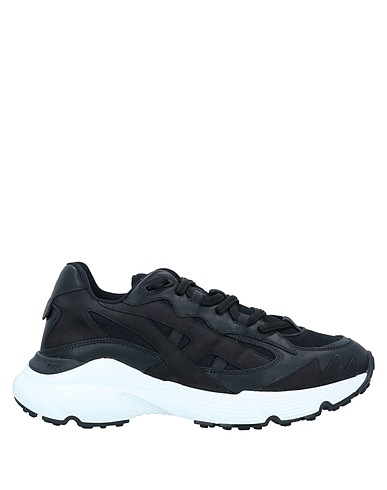 TOD'S Sneakers Black Soft Leather, Textile fibers
