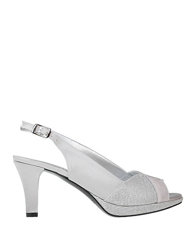 MELLUSO Sandals Silver Textile fibers