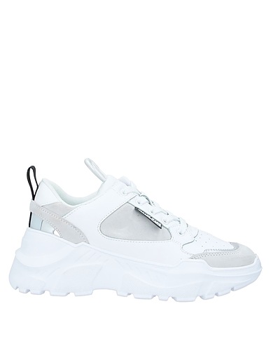 VERSACE JEANS COUTURE Sneakers Light grey Leather, Textile fibers