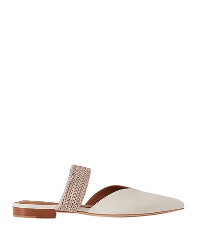 MALONE SOULIERS Mules and clogs Ivory 80% Leather, 20% Elastic fibres