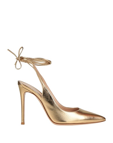 GIANVITO ROSSI Pump Gold Soft Leather