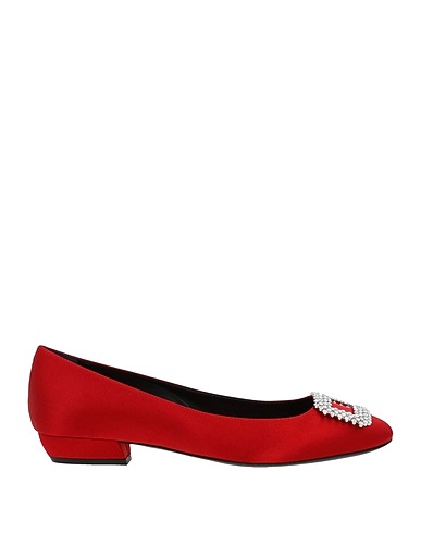 ROGER VIVIER Ballet flats Red Textile fibres