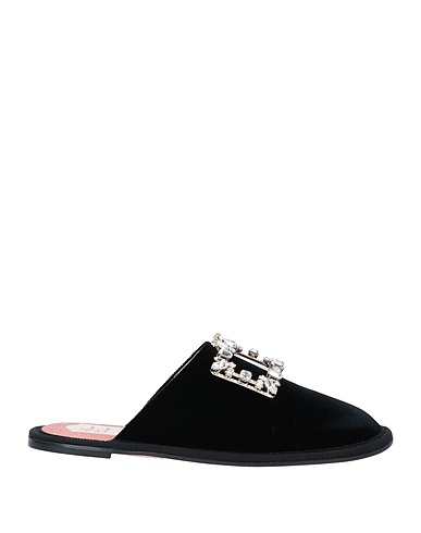 ROGER VIVIER Mules and clogs Black Textile fibres