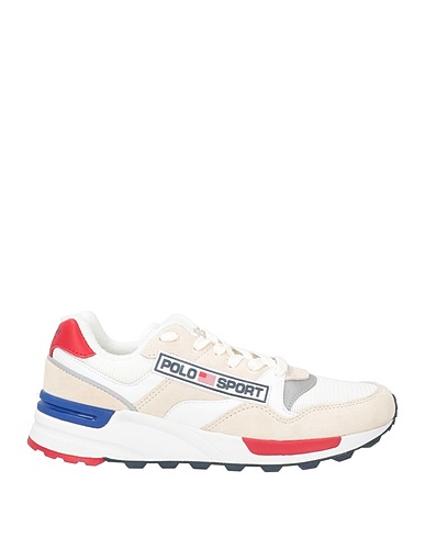 POLO RALPH LAUREN Sneakers Beige Leather, Textile fibres