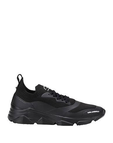 KARL LAGERFELD Sneakers VERGER MAISON KARL KNIT LO
 Black 62% Polyester, 36% Polyurethane, 2% Cow leather