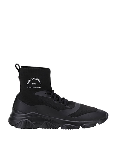 KARL LAGERFELD スニーカー VERGER MAISON KARL KNIT BT
 ブラック ポリエステル 62% / ポリウレタン 36% / 牛革 2%