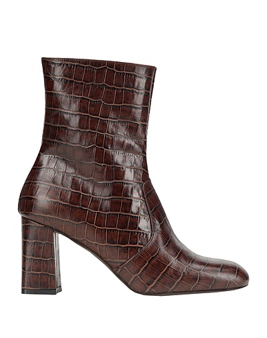 8 by YOOX Ankle boot LEATHER SQUARE-TOE ANKLE BOOT

 Dark brown 100% Calfskin