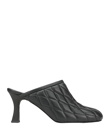 8 by YOOX Mules und Clogs QUILTED LEATHER MULES
 Schwarz 50% Synthetische Fasern, 50% Ziegenleder
