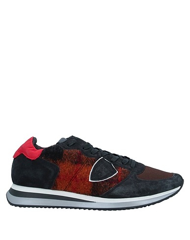 PHILIPPE MODEL Sneakers Black Textile fibers, Soft Leather