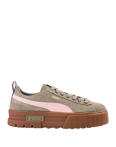 puma mayze gum sole platform sneakers in tan