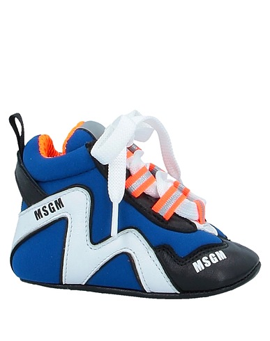 MSGM Newborn shoes Blue Soft Leather
