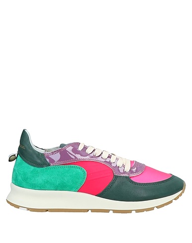 PHILIPPE MODEL Sneakers Fuchsia Leather, Textile fibers