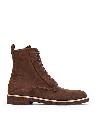 8 by YOOX Stivaletti SPLIT LEATHER LACE-UP ANKLE BOOT

 Testa di moro 100% Pelle di vitello