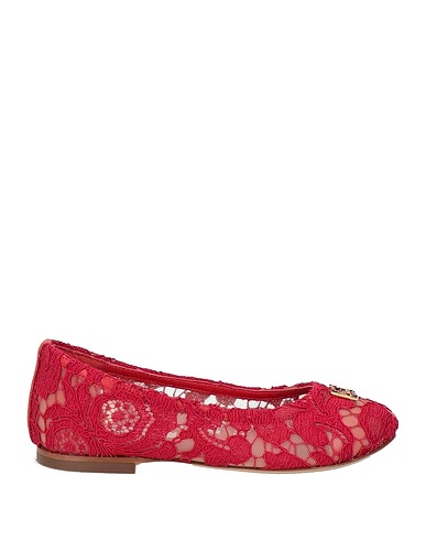 DOLCE&GABBANA Chaussures élégantes Rouge 57% Viscose, 39% Coton, 4% Polyamide