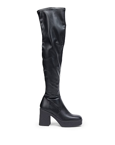 8 by YOOX Boots KNEE-HIGH PLATFORM BOOTS
 Black 100% Polyurethane