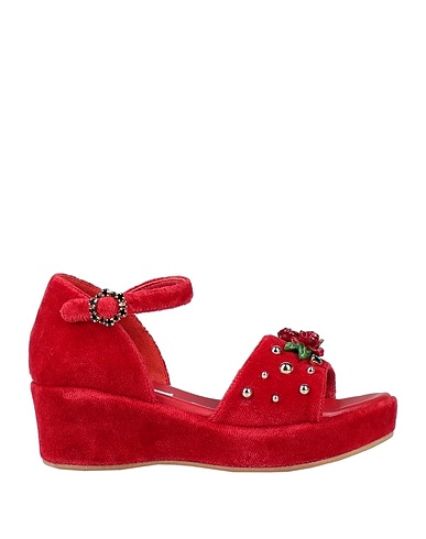 DOLCE&GABBANA Sandals Red Textile fibers