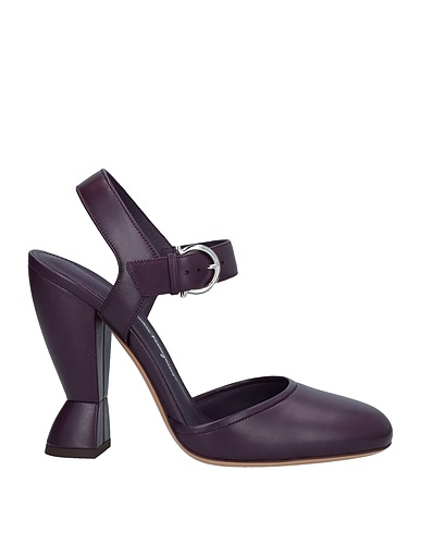 FERRAGAMO Pumps Pflaume Kalbsleder