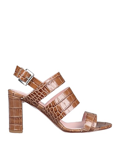 ANNA F. Sandals Camel Leather