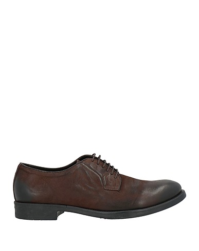 PAWELK'S Laced shoes Dark brown Soft Leather