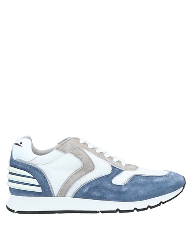 VOILE BLANCHE Sneakers Taubenblau Leder, Gewebefasern