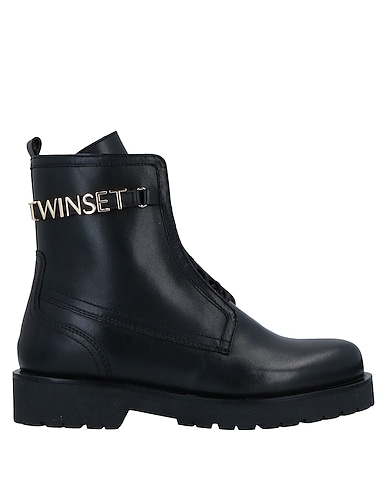 TWINSET Ankle boot Black Leather