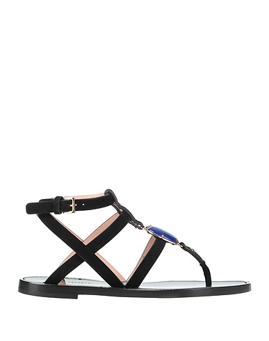 ALBERTA FERRETTI Flip flops Black Leather