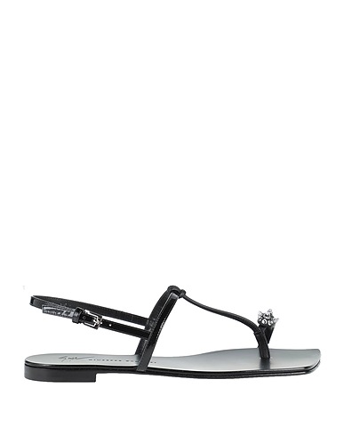 GIUSEPPE ZANOTTI Flip flops Black Leather