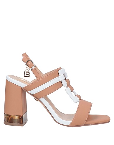 LAURA BIAGIOTTI Sandals Light brown Textile fibres