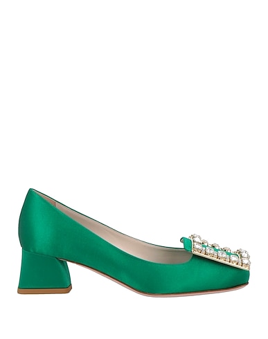 ROGER VIVIER Court Emerald green Textile fibres
