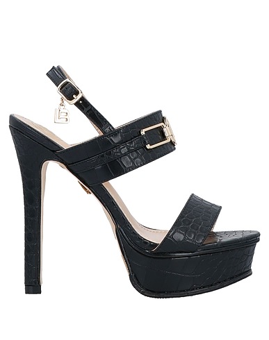 LAURA BIAGIOTTI Sandals Black Textile fibers