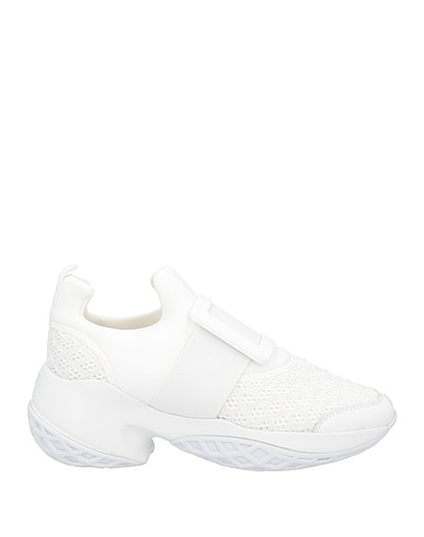 ROGER VIVIER Sneakers White Textile fibers, Soft Leather