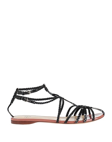 FRANCESCO RUSSO Sandals Black Leather