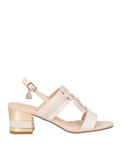 LAURA BIAGIOTTI Sandals Beige Textile fibres