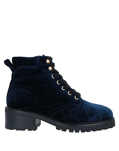 SANDRO Ankle boot Midnight blue Textile fibres