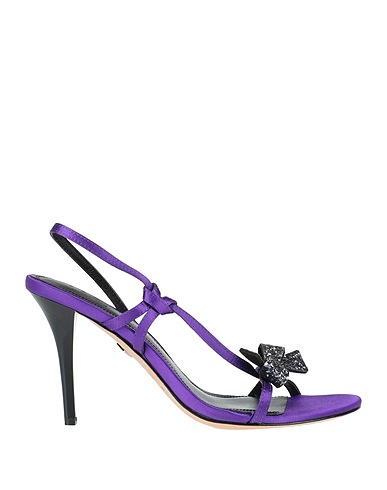 SANDRO Sandals Mauve Textile fibres