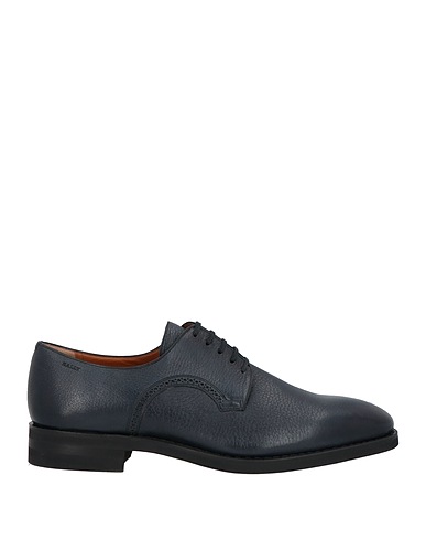 BALLY Laced shoes Midnight blue Deerskin