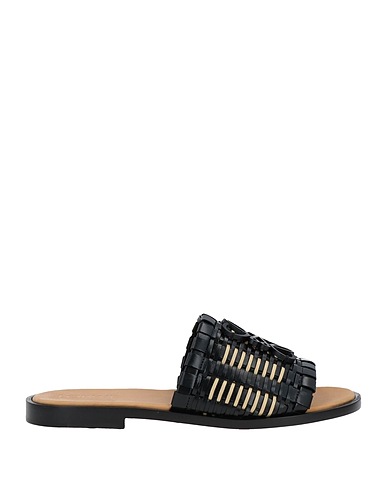 LOEWE Sandals Black Leather