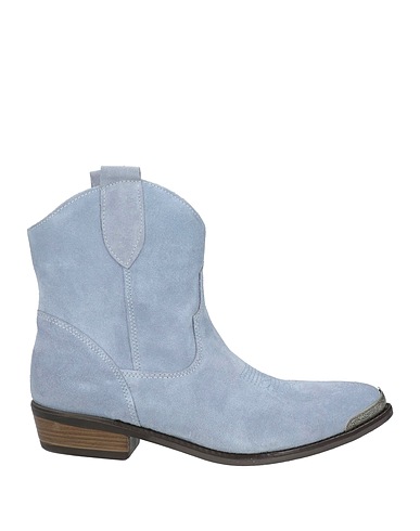 GENEVE Ankle boot Light blue Leather