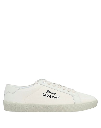 SAINT LAURENT Sneakers Ivory Textile fibers, Leather